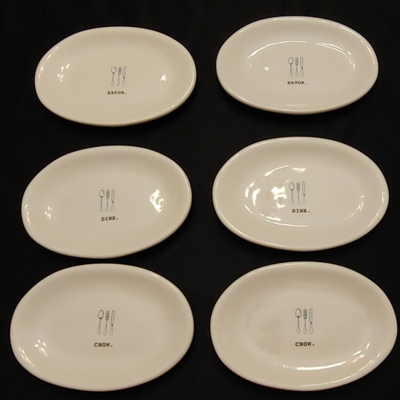 Rae Dunn Other - Rae Dunn oval appetizer side snack dessert plates
